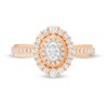 Thumbnail Image 3 of 5/8 CT. T.W. Oval Diamond Double Frame Vintage-Style Engagement Ring in 10K Rose Gold