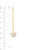 Thumbnail Image 2 of 3/8 CT. T.W. Diamond Heart Threader Earrings in 10K Gold