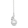 Thumbnail Image 2 of Enchanted Disney Rapunzel Amethyst and 1/10 CT. T.W. Diamond Circle Pendant in Sterling Silver and 10K Rose Gold - 19"