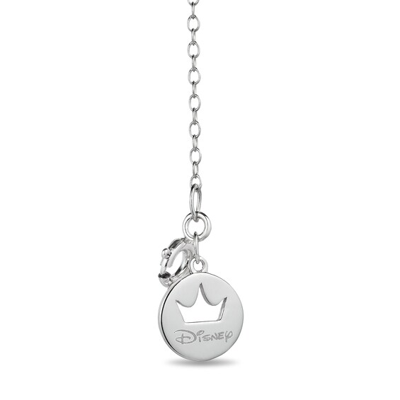 Enchanted Disney Rapunzel Amethyst and 1/10 CT. T.w. Diamond Circle Pendant in Sterling Silver and 10K Rose Gold - 19"