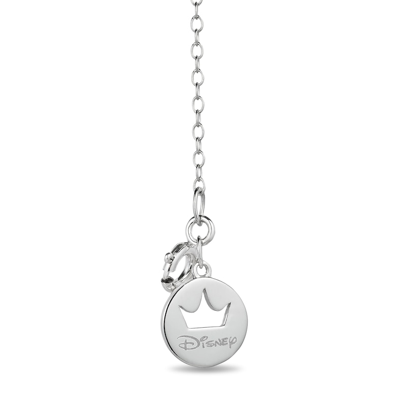 Main Image 2 of Enchanted Disney Rapunzel Amethyst and 1/10 CT. T.W. Diamond Circle Pendant in Sterling Silver and 10K Rose Gold - 19"