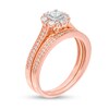 Thumbnail Image 2 of 1/2 CT. T.W. Diamond Frame Bridal Set in 10K Rose Gold