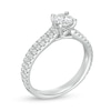 Thumbnail Image 2 of 1-1/4 CT. T.W. Diamond Double Row Engagement Ring in 14K White Gold