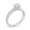 Thumbnail Image 3 of 1-1/4 CT. T.W. Diamond Double Row Engagement Ring in 14K White Gold