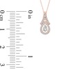 Thumbnail Image 2 of 1/5 CT. T.W. Pear-Shaped Diamond Frame Chevron Pendant in 10K Rose Gold