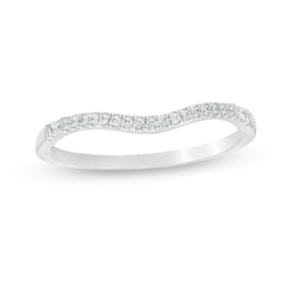 1/10 CT. T.W. Diamond Contour Anniversary Band in 10K White Gold