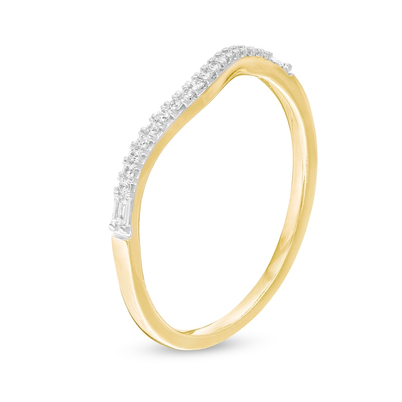 1/10 CT. T.W. Diamond Contour Anniversary Band in 10K Gold