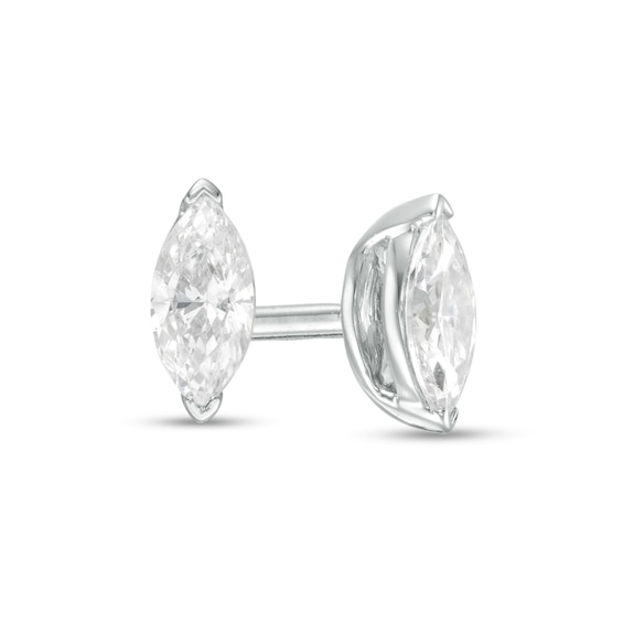 1/4 CT. T.w. Marquise Diamond Solitaire Stud Earrings in 10K White Gold