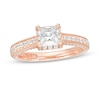 Zales Private Collection 1-1/2 CT. T.W. Certified Princess-Cut Diamond Frame Engagement Ring in 14K Rose Gold (F/I1)