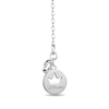 Thumbnail Image 2 of Enchanted Disney Mulan Live Action Rhodolite Garnet and 1/10 CT. T.W. Diamond Flower Pendant in Sterling Silver - 19"