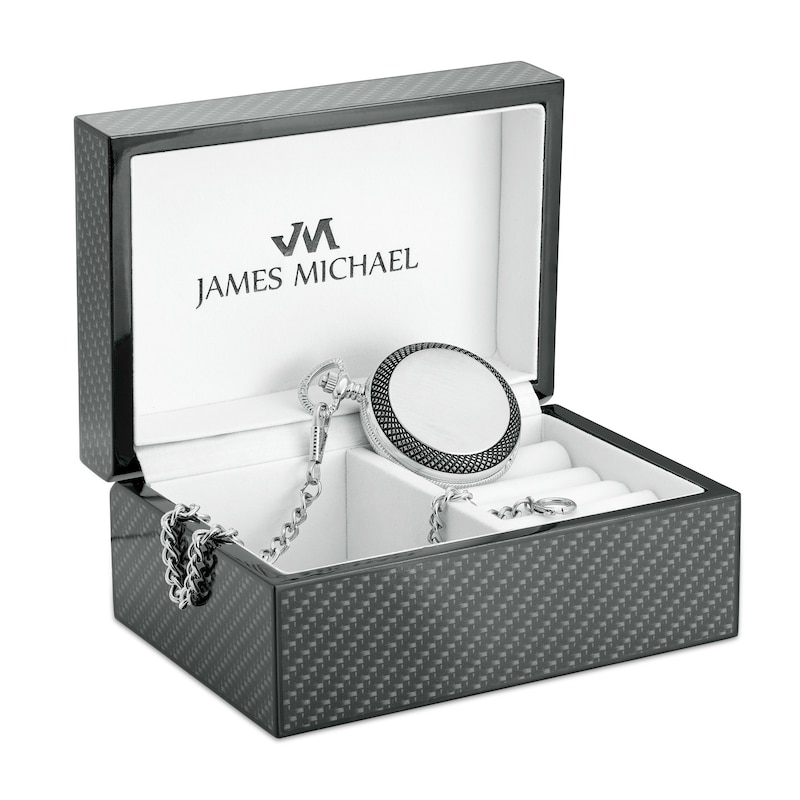 Men's James Michael Pocket Watch with Black Dial (Model: PDA181007)