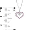 Thumbnail Image 3 of The Kindred Heart from Vera Wang Love Collection Sapphire and 1/20 CT. T.W. Diamond Pendant in Sterling Silver - 19"