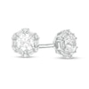 Thumbnail Image 1 of 1/2 CT. T.W. Diamond Hexagon Frame Stud Earrings in 14K White Gold