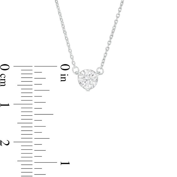 Zales Private Collection 1/2 CT. Certified Diamond Solitaire Necklace in 14K White Gold (F/I1)