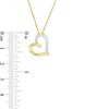 Thumbnail Image 3 of 1/10 CT. T.W. Diamond Tilted Ribbon Heart Pendant in 10K Gold