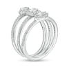 Thumbnail Image 3 of 3/4 CT. T.W. Diamond Frame Three Piece Stackable Ring Set in 14K White Gold
