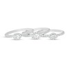 Thumbnail Image 4 of 3/4 CT. T.W. Diamond Frame Three Piece Stackable Ring Set in 14K White Gold