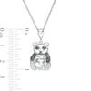Thumbnail Image 3 of 1/10 CT. T.W. Enhanced Black and White Diamond Panda Pendant in Sterling Silver