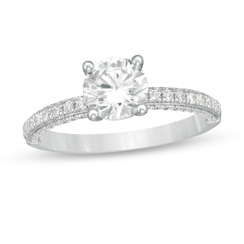 Main Image 1 of Celebration Ideal 1 CT. T.W. Certified Diamond Engagement Ring in 14K White Gold (I/I1)
