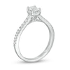 Thumbnail Image 3 of Zales Private Collection 5/8 CT. T.W. Certified Oval Diamond Engagement Ring in 14K White Gold (F/SI2)