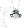 Thumbnail Image 3 of 1/2 CT. T.W. Enhanced Black and White Diamond Frog Pendant in Sterling Silver