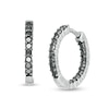 1 CT. T.W. Black Diamond Inside-Out Hoop Earrings in Sterling Silver