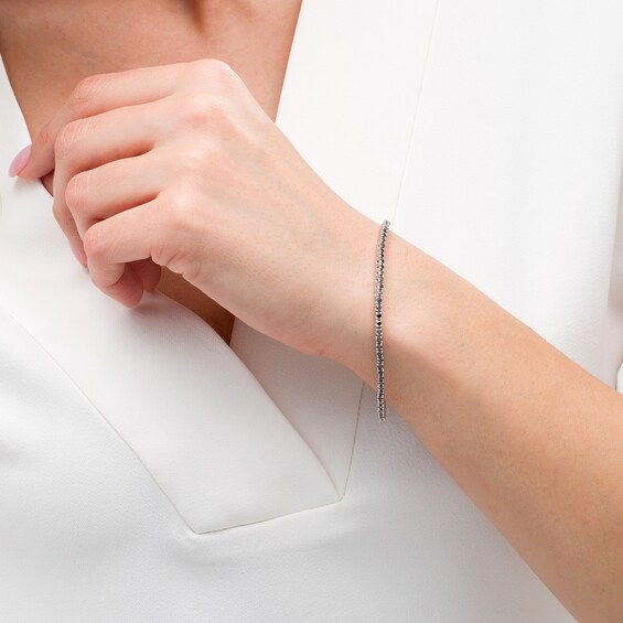 CT. T.w. Black Diamond Tennis Bracelet in Sterling Silver