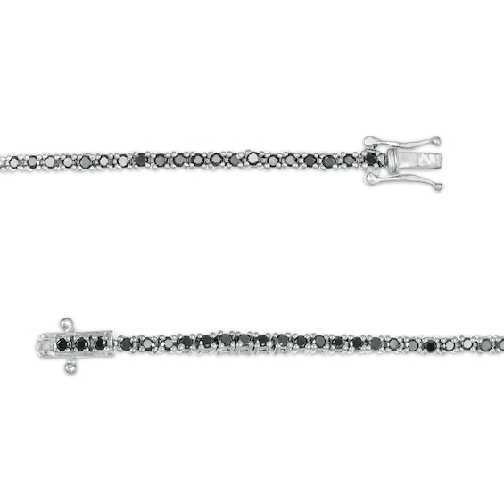 2 CT. T.w. Black Diamond Tennis Bracelet in Sterling Silver - 7.5"