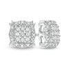 Thumbnail Image 1 of 1/4 CT. T.W. Composite Diamond Scroll Stud Earrings in Sterling Silver