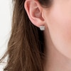 Thumbnail Image 2 of 1/4 CT. T.W. Composite Diamond Scroll Stud Earrings in Sterling Silver