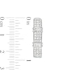 Thumbnail Image 3 of 1 CT. T.W. Baguette and Round Diamond Triple Line Hoop Earrings in Sterling Silver
