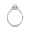 Enchanted Disney Ariel 3/4 CT. T.W. Diamond Cushion Frame Engagement Ring in 14K Two-Tone Gold