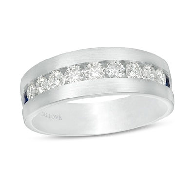 Gems and Jewels 6mm 14K White Gold Over 1/2 Ct Red Ruby & White Simulated Diamond Half Eternity Mens Anniversary Wedding Band Ring Gems and Jewels 6mm 14K White Gold Over 1/2 Ct Red Ruby & White Simulated Diamond Half Eternity Mens Anniversary Wedding Band Ring