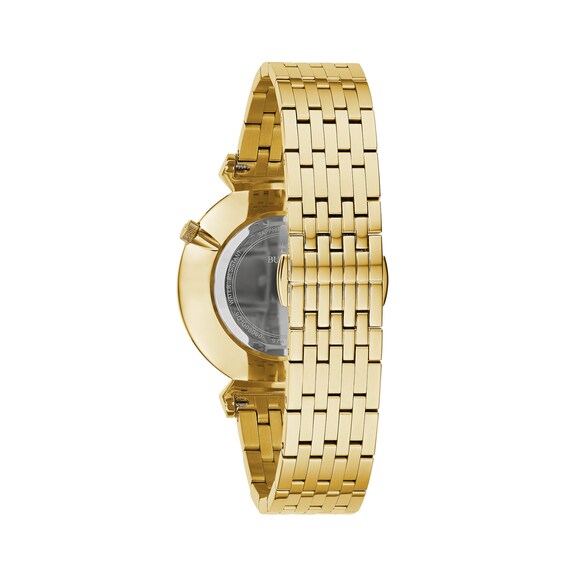 Men's Bulova Regatta Gold-Tone IP Watch with White Dial (Model: 97A153)