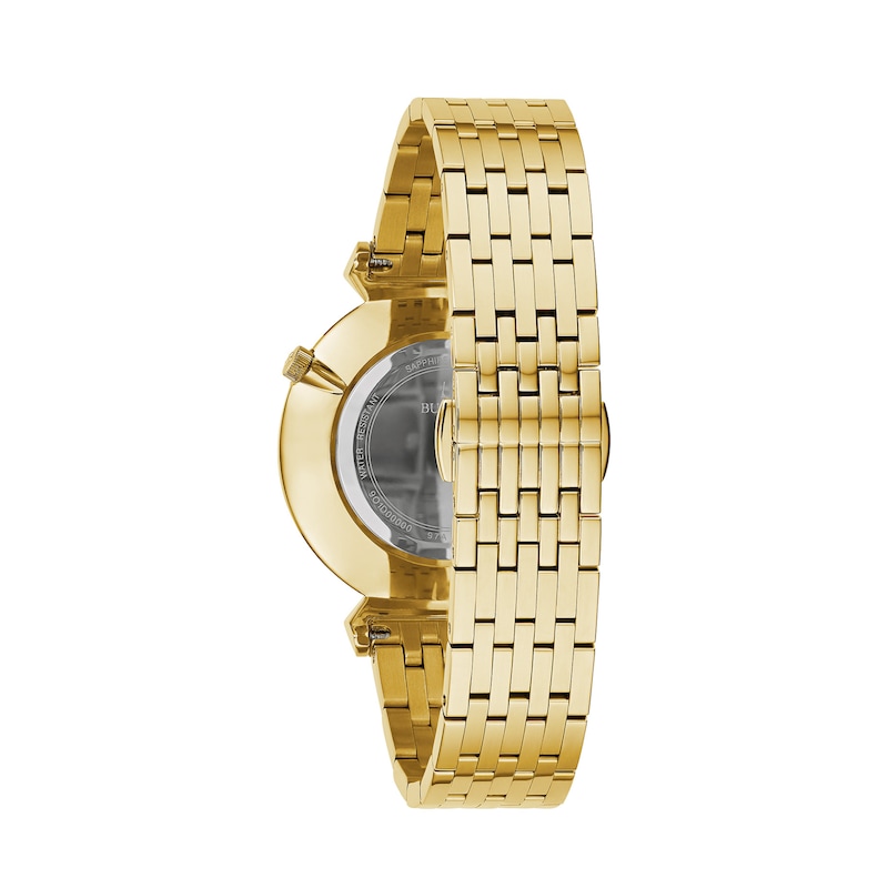 Main Image 3 of Men's Bulova Regatta Gold-Tone IP Watch with White Dial (Model: 97A153)