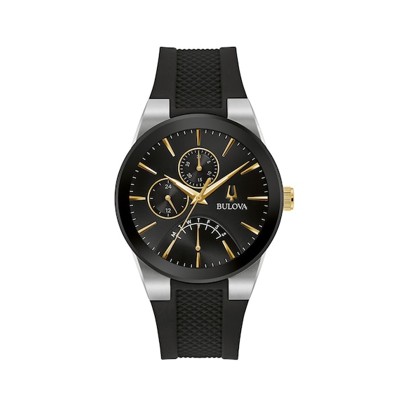 Men's Bulova Futuro Two-Tone Strap Watch with Black Dial (Model: 98C138) Men's Bulova Futuro Two-Tone Strap Watch with Black Dial (Model: 98C138)