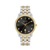 Men's Bulova Sutton Diamond Accent Two-Tone IP Watch with Black Dial (Model: 98D165)