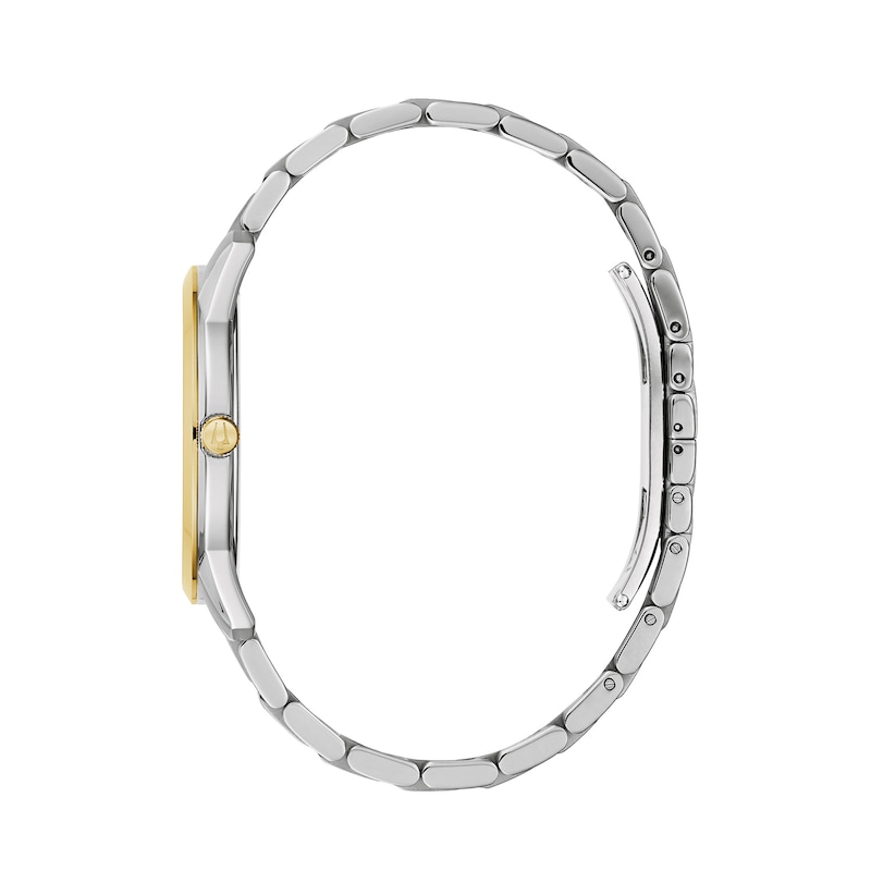 Main Image 2 of Men's Bulova Sutton Diamond Accent Two-Tone IP Watch with Black Dial (Model: 98D165)
