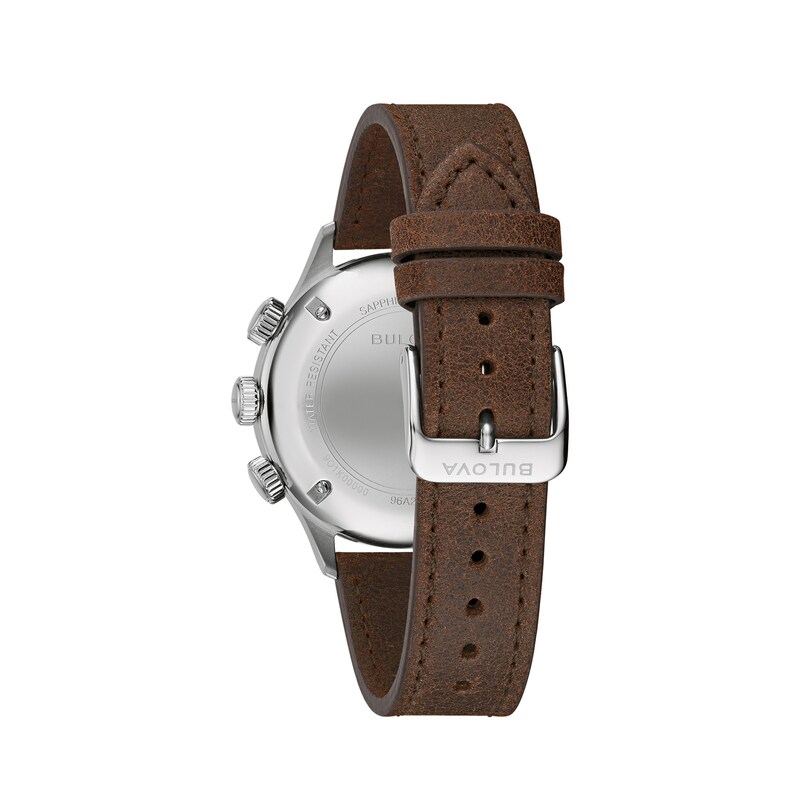 Main Image 3 of Men's Bulova Aerojet Automatic Strap Watch with Black Dial (Model: 96A245)