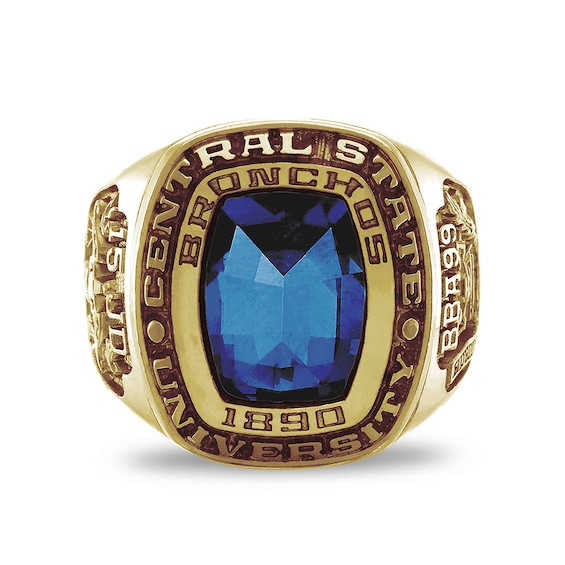 Men's CushionCut Simulated Birthstone College Class Ring by ArtCarved