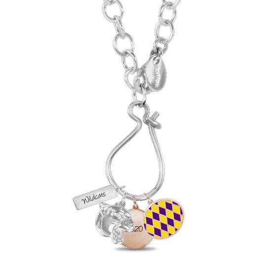 Ladies' College Sports Charm Pendant by ArtCarved (1 Team and Line)