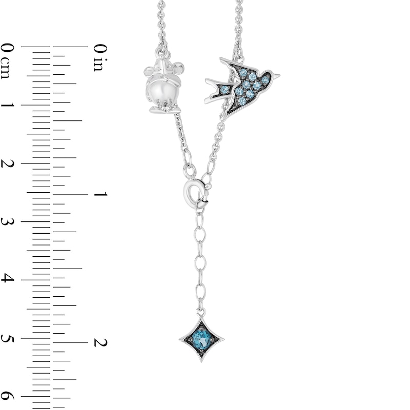 Main Image 3 of Collector's Edition Enchanted Disney Cinderella Blue Topaz and Diamond Bracelet in Sterling Silver and 10K Rose Gold
