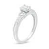1/4 CT. T.W. Diamond Frame Collar Promise Ring in 10K White Gold