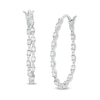 1/2 CT. T.W. Diamond Marquise Inside-Out Hoop Earrings in 10K White Gold