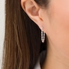 1/2 CT. T.W. Diamond Marquise Inside-Out Hoop Earrings in 10K White Gold