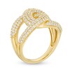 1-1/8 CT. T.W. Diamond Interlocking Loop Ring in 14K Gold