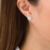 1/2 CT. T.W. Composite Diamond Flower Stud Earrings in 10K White Gold