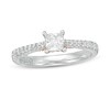 Thumbnail Image 1 of Zales Private Collection 5/8 CT. T.W. Certified Princess-Cut Diamond Engagement Ring in 14K Two-Tone Gold (F/I1)