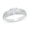 1-3/4 CT. T.W. Diamond Past Present Future® Double Row Engagement Ring in 14K White Gold