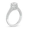 Thumbnail Image 3 of Celebration Ideal 1-1/3 CT. T.W. Certified Diamond Frame Vintage-Style Engagement Ring in 14K White Gold (I/I1)